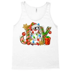Joy Christmas Penguin Tank Top -Santa Clothing Shop pd.2524082500.30.25058391.s3.1 front white ffffff none x0y0 180 800x800 1