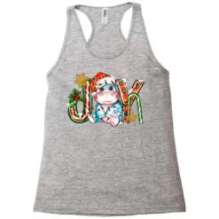 Joy Christmas Hippopotamus Racerback Tank 7 Joy Christmas Hippopotamus Racerback Tank -Santa Clothing Shop pd.2524083785.45.25058381.s3.1 front grey ffffff none x0y0 144 800x800 1