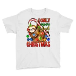 I Only Move Fast On Christmas Sloth Youth Tee -Santa Clothing Shop pd.2524161260.37.25058318.s3.1 front white ffffff none x1y0 127 800x800 1