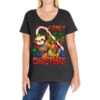 I Only Move Fast On Christmas Sloth Ladies Curvy T-Shirt