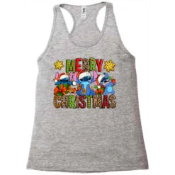 Merry Christmas Stitch Racerback Tank -Santa Clothing Shop pd.2524181605.45.25059598.s3.1 front grey ffffff none x0y0 144 800x800 1