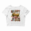 Happy Birthday Jesus Christmas Crop Top