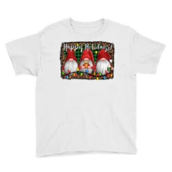 Happy Holidays Gnomes Christmas Youth Tee -Santa Clothing Shop pd.2524450009.37.25058209.s3.1 front white ffffff none x0y0 129 800x800 1