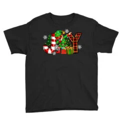Christmas Joy Elf Youth Tee -Santa Clothing Shop pd.2526122345.37.25078669.s3.1 front black ffffff none x0y0 129 800x800 1
