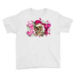 Pink Christmas Joy Skeleton Youth Tee -Santa Clothing Shop pd.2526139914.37.25057813.s3.1 front white ffffff none x0y0 129 800x800 1