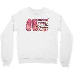 Pink Christmas Crocin' Around The Christmas Tree Crewneck Sweatshirt -Santa Clothing Shop pd.2526140526.32.25057808.s3.1 front white ffffff none x0y0 124 800x800 1