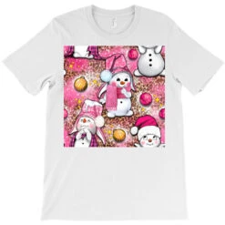 Pink Christmas Cute Snowman T-Shirt -Santa Clothing Shop pd.2526140601.24.25057807.s3.2 front white ffffff none x0y0 180 800x800 1