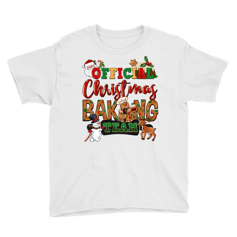 Official Christmas Baking Team Youth Tee 3 Official Christmas Baking Team Youth Tee - Image 3