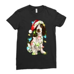 Christmas English Cocker Spaniel Ladies Fitted T-Shirt -Santa Clothing Shop pd.2526144945.36.25083311.s3.1 front black ffffff none x12.5y0 129 800x800 1