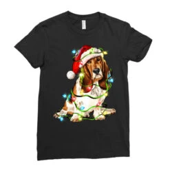Christmas Basset Hound Dog Ladies Fitted T-Shirt -Santa Clothing Shop pd.2526145071.36.25083309.s3.1 front black ffffff none x0y0 154 800x800 1