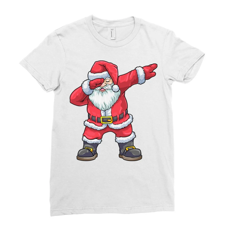 Dabbing Santa Claus Christmas Kids Boys Girls Dab Ladies Fitted T-Shirt 3 Dabbing Santa Claus Christmas Kids Boys Girls Dab Ladies Fitted T-Shirt - Image 3