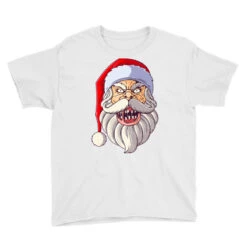 Creepy Santa Spooky Christmas Scary Santa Funny Cr Youth Tee -Santa Clothing Shop pd.2526166178.37.25064413.s3.1 front white ffffff none x10.5y0 108 800x800 1