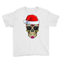 Christmas Sugar Skull Santa Merry Xmas Funny Holid Youth Tee 7 Christmas Sugar Skull Santa Merry Xmas Funny Holid Youth Tee -Santa Clothing Shop pd.2526169829.37.25065789.s3.1 front white ffffff none x12y0 105 800x800 1