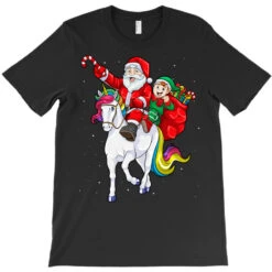 Christmas Santa Elf Riding Unicorn Xmas Magical Ra T-Shirt 7 Christmas Santa Elf Riding Unicorn Xmas Magical Ra T-Shirt -Santa Clothing Shop pd.2526174197.24.25065794.s3.1 front black ffffff none x0y0 180 800x800 1