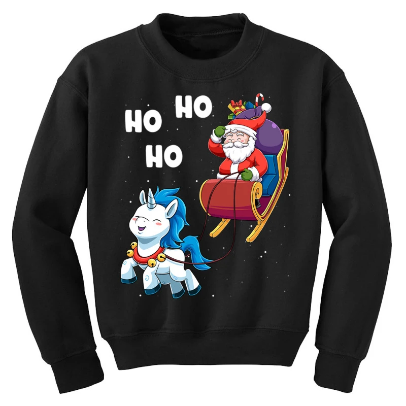 Christmas Santa Unicorn Magical Xmas Santa Claus S Youth Sweatshirt 3 Christmas Santa Unicorn Magical Xmas Santa Claus S Youth Sweatshirt - Image 3