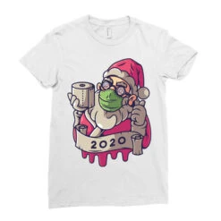 Christmas 2020 Santa Wearing Mask Funny Xmas Costu Ladies Fitted T-Shirt -Santa Clothing Shop pd.2526176040.36.25065807.s3.1 front white ffffff none x1y0 152 800x800 1
