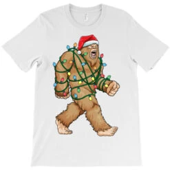 Bigfoot Santa Christmas Tree Lights Xmas Sasquatch T-Shirt 7 Bigfoot Santa Christmas Tree Lights Xmas Sasquatch T-Shirt -Santa Clothing Shop pd.2526186600.24.25069008.s3.1 front white ffffff none x11y0 158 800x800 1