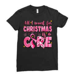 All I Want For Christmas Is A Cure Breast Cancer Ladies Fitted T-Shirt -Santa Clothing Shop pd.2526195224.36.25063770.s3.1 front black ffffff none x0y0 154 800x800 1