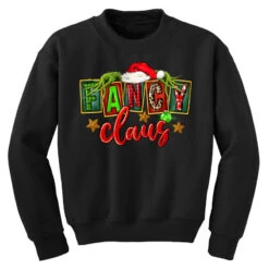 Christmas Fancy Claus Youth Sweatshirt 7 Christmas Fancy Claus Youth Sweatshirt -Santa Clothing Shop pd.2526208649.52.25082409.s3.1 front black ffffff none x0y0 169 800x800 1