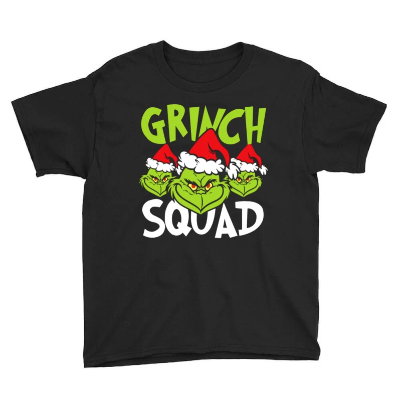 Grinch Squad Funy Family Christmas Youth Tee 3 Grinch Squad Funy Family Christmas Youth Tee - Image 3