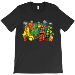 Christmas Trees With Softball T-Shirt 7 Christmas Trees With Softball T-Shirt -Santa Clothing Shop pd.2526233467.24.25084655.s3.1 front black ffffff none x3y25 174 800x800 1