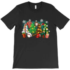 Christmas Trees With Baseball T-Shirt -Santa Clothing Shop pd.2526234102.24.25084653.s3.1 front black ffffff none x6.5y26.5 167 800x800 1