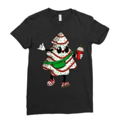 Little Debbie Christmas Tree Cakes Ladies Fitted T-Shirt -Santa Clothing Shop pd.2526234962.36.25084619.s3.1 front black ffffff none x0y0 154 800x800 1