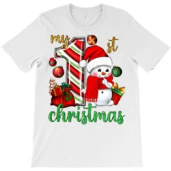 My 1st. Christmas With Cute Snowman T-Shirt 7 My 1st. Christmas With Cute Snowman T-Shirt -Santa Clothing Shop pd.2526246484.24.25057795.s3.1 front white ffffff none x0y0 180 800x800 1