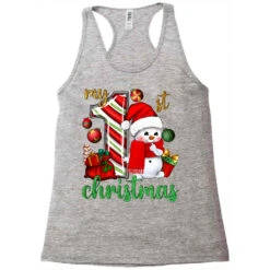 My 1st. Christmas With Cute Snowman Racerback Tank 7 My 1st. Christmas With Cute Snowman Racerback Tank -Santa Clothing Shop pd.2526246550.45.25057795.s3.1 front grey ffffff none x0y0 144 800x800 1