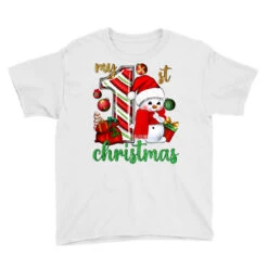 My 1st. Christmas With Cute Snowman Youth Tee -Santa Clothing Shop pd.2526246560.37.25057795.s3.1 front white ffffff none x0y0 129 800x800 1