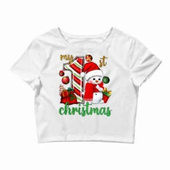 My 1st. Christmas With Cute Snowman Crop Top