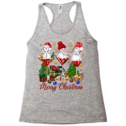 Merry Christmas Wine And Cocktails Racerback Tank -Santa Clothing Shop pd.2526246804.45.25057794.s3.1 front grey ffffff none x0y0 144 800x800 1