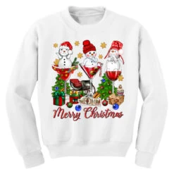 Merry Christmas Wine And Cocktails Youth Sweatshirt -Santa Clothing Shop pd.2526246821.52.25057794.s3.1 front white ffffff none x0y0 169 800x800 1