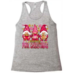 Merry Pink Christmas Gnomes Racerback Tank -Santa Clothing Shop pd.2526247188.45.25057793.s3.1 front grey ffffff none x0y0 144 800x800 1