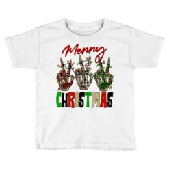 Merry Christmas Skeleton Hands Toddler T-shirt