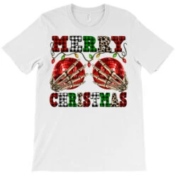 Merry Christmas Skeleton Hands Boobs T-Shirt -Santa Clothing Shop pd.2526249816.24.25057778.s3.1 front white ffffff none x0y0 180 800x800 1