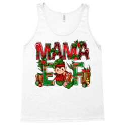 Mama Elf With Gift Christmas Tank Top -Santa Clothing Shop pd.2526255428.30.25057775.s3.1 front white ffffff none x0y0 180 800x800 1