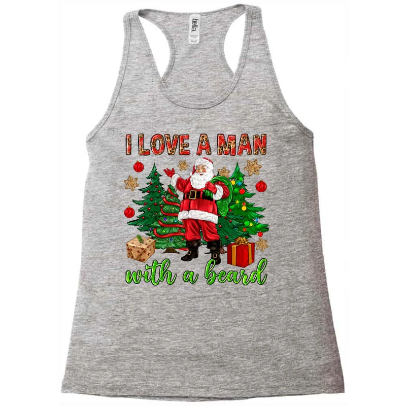I Love A Man With A Beard Christmas Racerback Tank 3 I Love A Man With A Beard Christmas Racerback Tank - Image 3