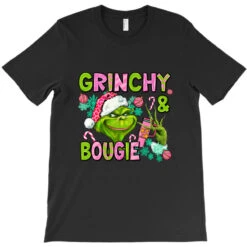 Christmas Characters And Bougie T-Shirt -Santa Clothing Shop pd.2526262640.24.25084751.s3.1 front black ffffff none x13y35 154 800x800 1