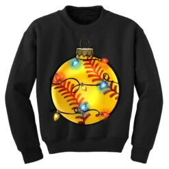 Christmas Softball Youth Sweatshirt -Santa Clothing Shop pd.2526263639.52.25085917.s3.1 front black ffffff none x0y0 169 800x800 1