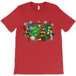 Christmas Trees With Volleyball T-Shirt -Santa Clothing Shop pd.2526263809.24.25084800.s3.1 front red ffffff none x5y26 170 800x800 1