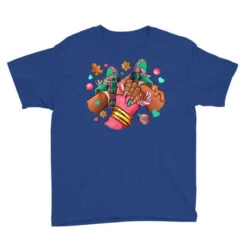 Pink Christmas Black Girl Sneakers Youth Tee -Santa Clothing Shop pd.2526264526.37.25083372.s3.1 front blue ffffff none x0y0 129 800x800 1