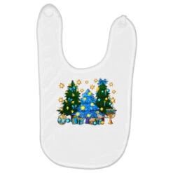 Hannukah Christmas Trees Baby Bibs