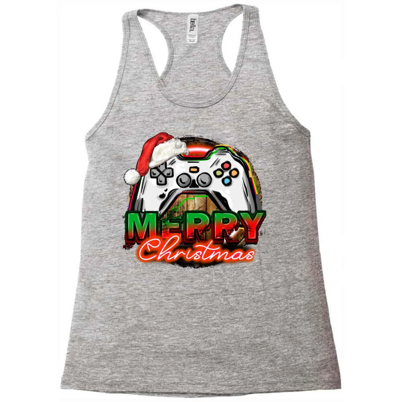 Gamer Merry Christmas Racerback Tank 3 Gamer Merry Christmas Racerback Tank - Image 3