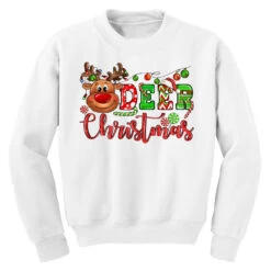 Deer Christmas Reindeer Youth Sweatshirt -Santa Clothing Shop pd.2526287848.52.25057724.s3.1 front white ffffff none x0y0 169 800x800 1