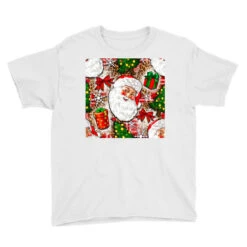 Christmas Santa Claus And Gift Box Youth Tee -Santa Clothing Shop pd.2526290081.37.25057689.s3.2 front white ffffff none x0y0 129 800x800 1