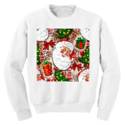 Christmas Santa Claus And Gift Box Youth Sweatshirt -Santa Clothing Shop pd.2526290088.52.25057689.s3.2 front white ffffff none x0y0 169 800x800 1
