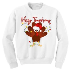 Thanksgiving Christmas Happy Thanksmas Youth Sweatshirt 7 Thanksgiving Christmas Happy Thanksmas Youth Sweatshirt -Santa Clothing Shop pd.2526293925.52.25086396.s3.1 front white ffffff none x0y0 169 800x800 1