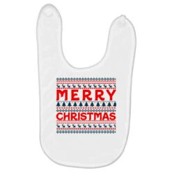Happy Merry Christmas Pattern Baby Bibs