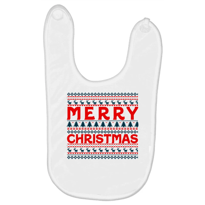 Happy Merry Christmas Pattern Baby Bibs 1 Happy Merry Christmas Pattern Baby Bibs